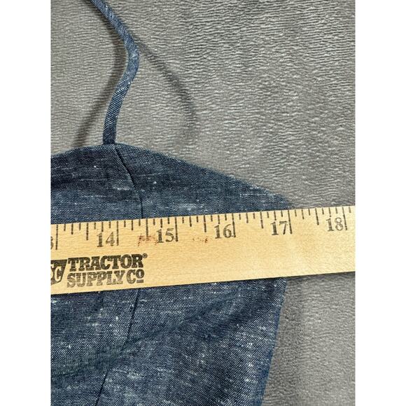Madewell Chambray Tie-Front Cutout Cami Dress Women’s Size 4 Mini Smocked Blue - Picture 6 of 16